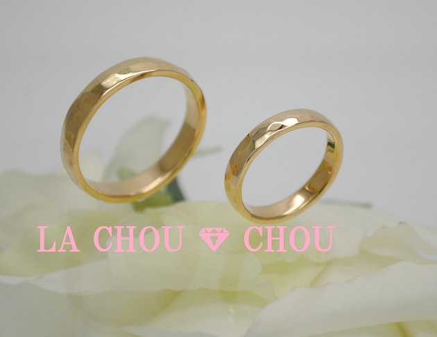 K18YFG手作り結婚指輪（マリッジリング）　自分で創る　LA CHOU CHOU高崎