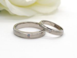 手作り結婚指輪　鋳造　Ｋ18ＢＧ　完成