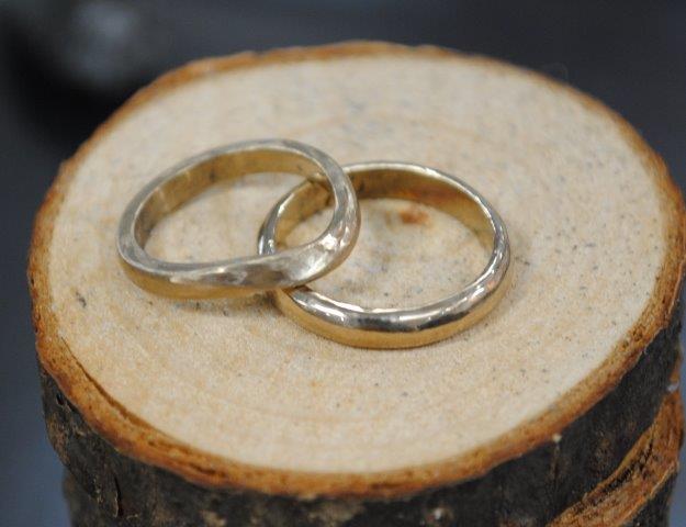 自分で作る「手作り結婚指輪」K18シャンパンゴールド指輪 長野県北安曇 