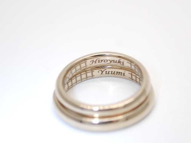 手作り結婚指輪　鋳造　オリジナル　刻印　手作り　関東