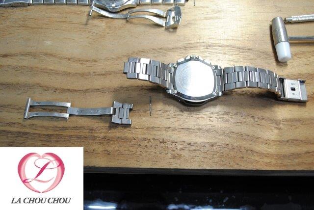 カシオ OCEANUS(オシアナス)時計のチタンバックル破損の修理 - ラ