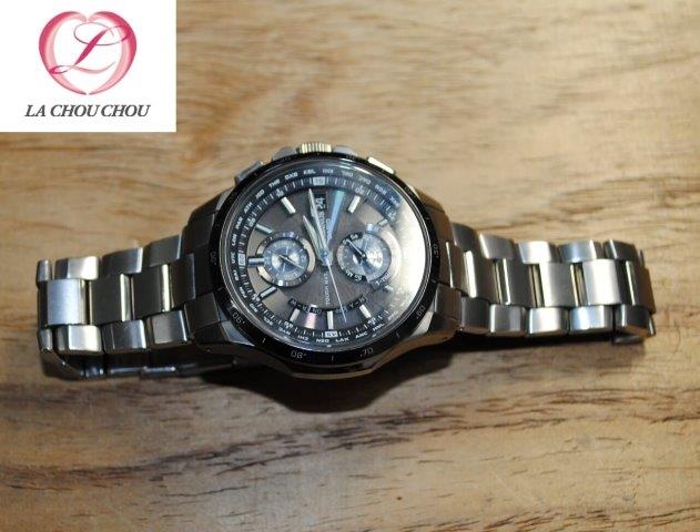 カシオ OCEANUS(オシアナス)腕時計バックルの修理　チタンの腕時計の修理