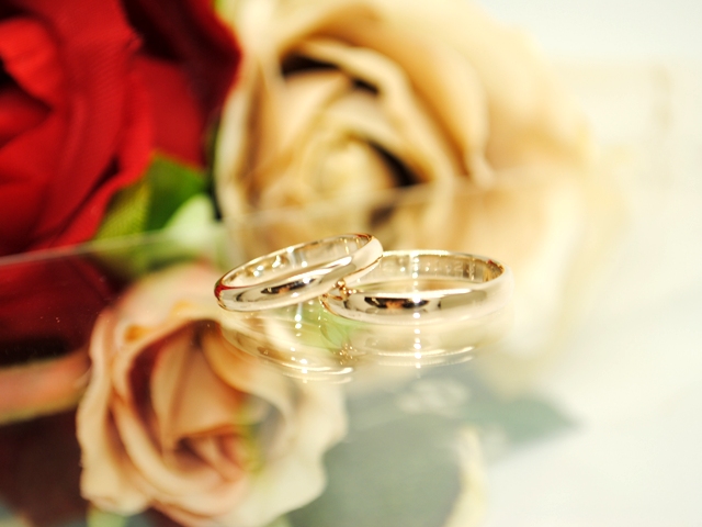 手作り　結婚指輪　シャンパンゴールド　鍛造　自分の手で　夫婦　楽しい