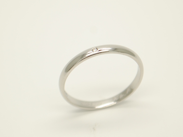 刻印　入れ直し　プラチナ５８５　プラチナ　加工難しい　切れた　指輪　リング　希少　思い出　ペアリング　結婚指輪
