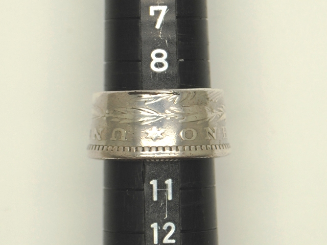 モルガンダラーリング　ノースクラフト　ドルコイン　リング　特殊なリング　シルバー９２５　ペアリング　刻印　彫刻