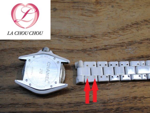 CHANEL腕時計Ｊ１２　セラミックベルトの取付
