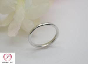 手作りエンゲージリング　プラチナ　婚約指輪