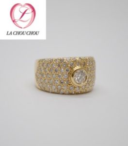 18金リング　石留め